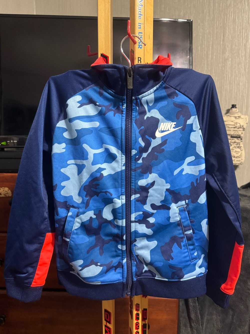 Nike Boys' Blue Camo Full-Zip Jacket